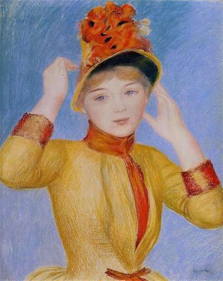 Pierre-Auguste Renoir Bust of a Woman Yellow Dress