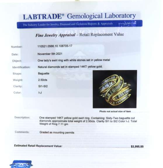 Powerful Diamond Yellow Gold Swirl Ring