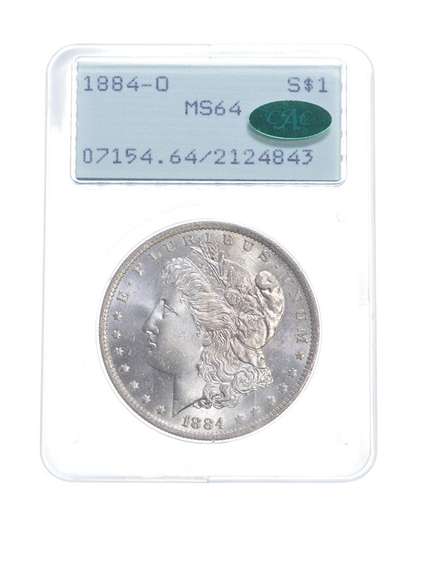 MS64 1884-O Morgan Silver Dollar - CAC - Graded PCGS