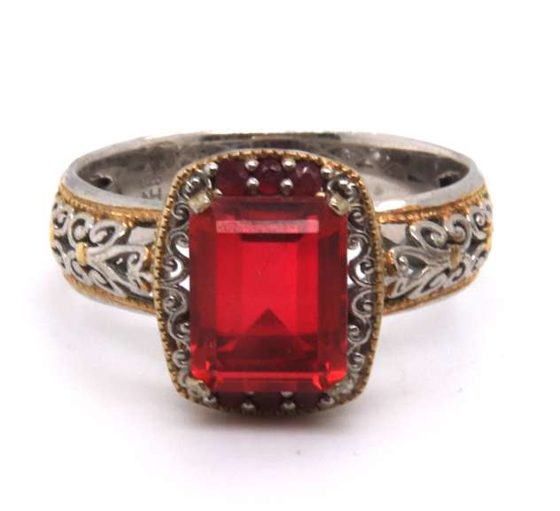 Vintage Sterling Silver Lot of 3 Gemstone Rings