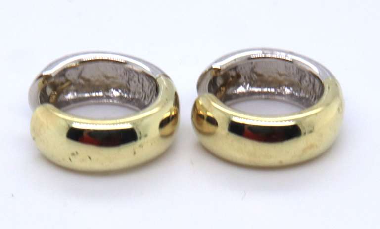 Favorite 2 Tone Gold Reversable Earrings