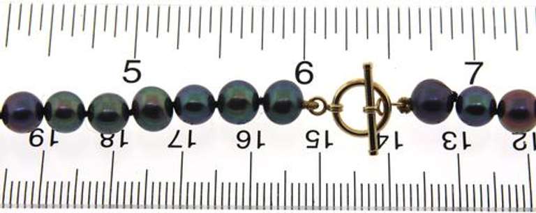 Black Pearl Strand w Toggle Clasp
