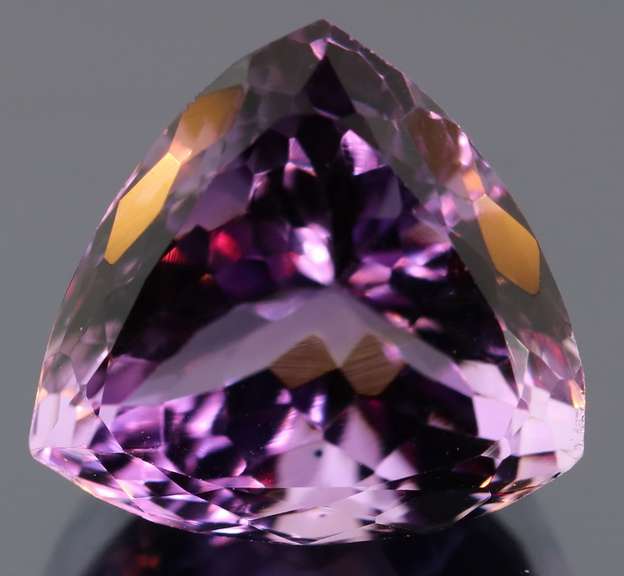 Glittering 13.06ct trillion cut Bolivian Amethyst