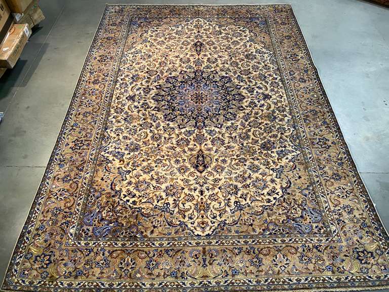 VINTAGE PERSIAN KASHAN RUG 9X13