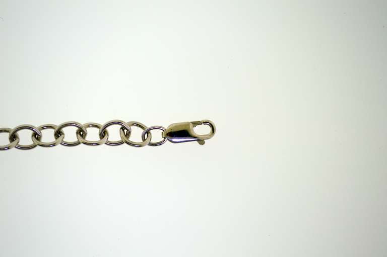 Sterling Silver Link Bracelet With Cross Charm