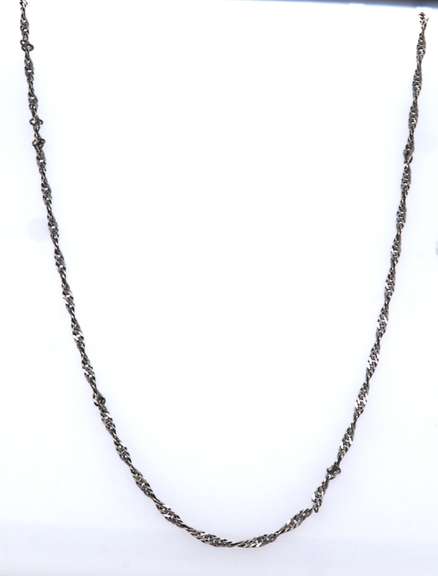 Vintage Sterling Silver Rope Chain Necklace