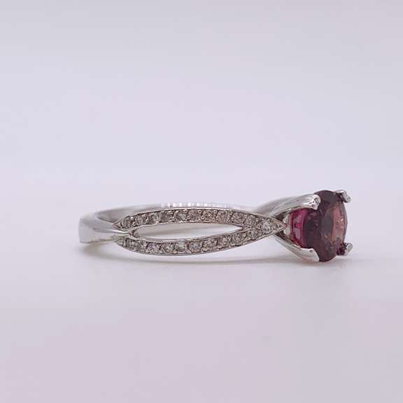 14kt Gold, Pink Tourmaline, & Diamond Ring