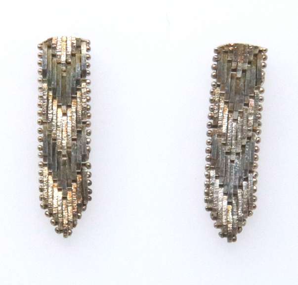 Vintage Sterling Silver Braided Earrings