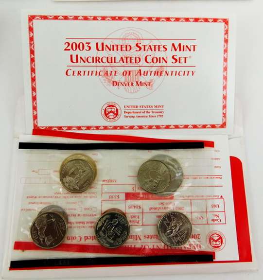 4 - 2003 Uncirculated U.S. Mint Coin Sets