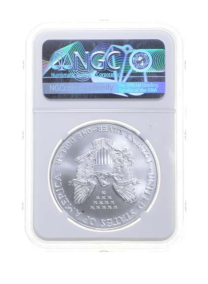 UNC Details ERROR 2000 American Silver Eagle Scratched Struck Thru NGC