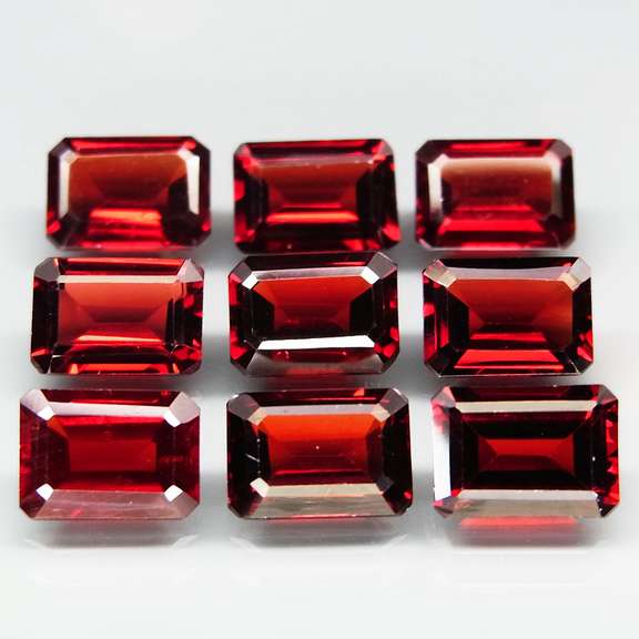 Ravishing wine red 10.84ct untreated Garnet set