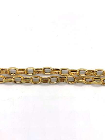 18k yellow Gold oval shaped curb chain
