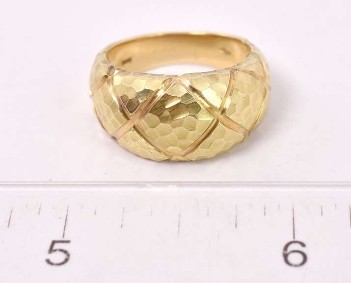 Dazzling Dome Style Ring in 18K Yellow Gold