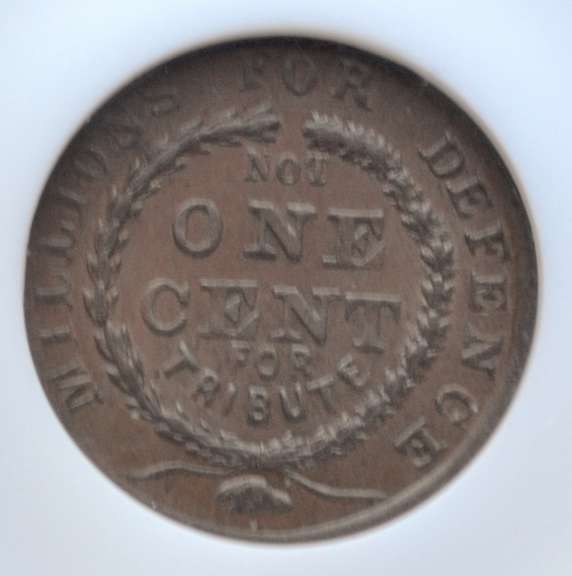 1863 Civil War Token Millions For Defence  NGC AU 58