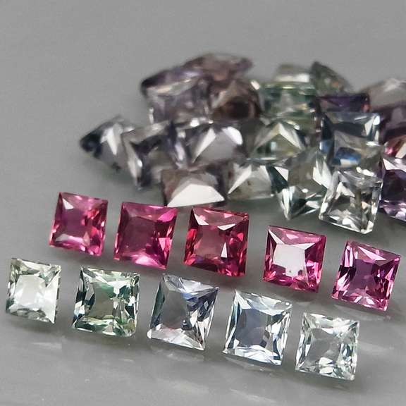 Dazzling 4.84ct set of UNHEATED Songian Sapphires