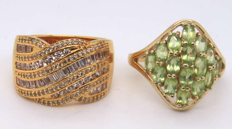 Lot of 2 Cubic Zirconia Rings