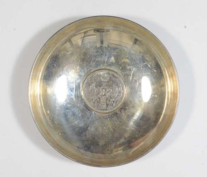 1924 Japan 50 Sen Ashtray - 29.3 Grams Silver