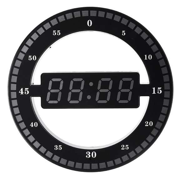 12 Inch LED Digital Ring Wall Clock Automatic