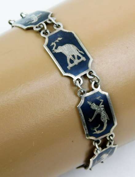 Vintage Sterling Siam Bracelet