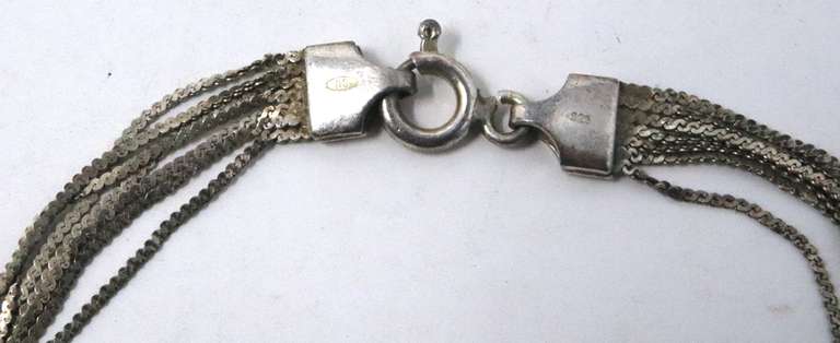 Multi Strand Vintage Sterling Silver Bracelet