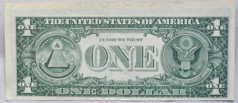 $ 1 1977 FRN Double Error Note