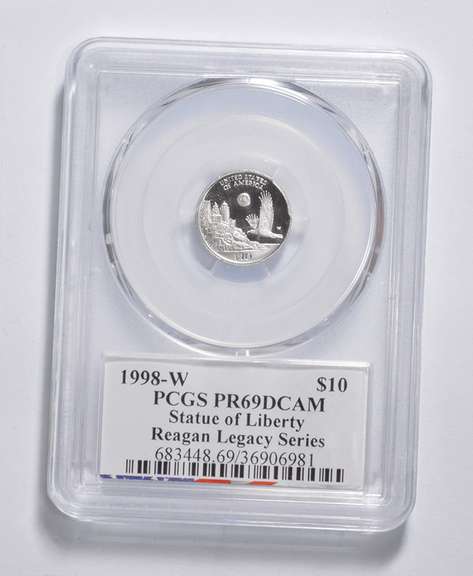 PR69DCAM 1998-W $10 Statue Of Liberty 1/10 Oz .999 Fine Platinum PCGS