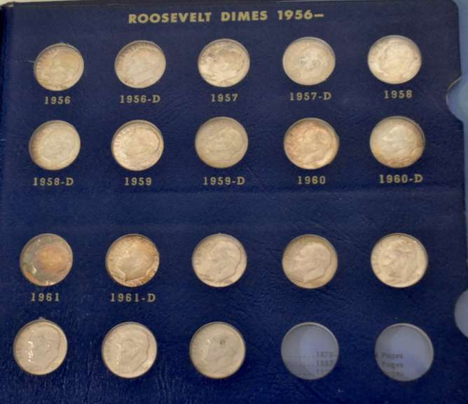 Roosevelt Silver Dimes Complete 1946-64