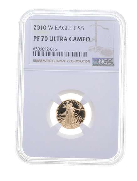 PF70 UCAM 2010-W $5 1/10 Oz. Gold American Eagle - Graded NGC