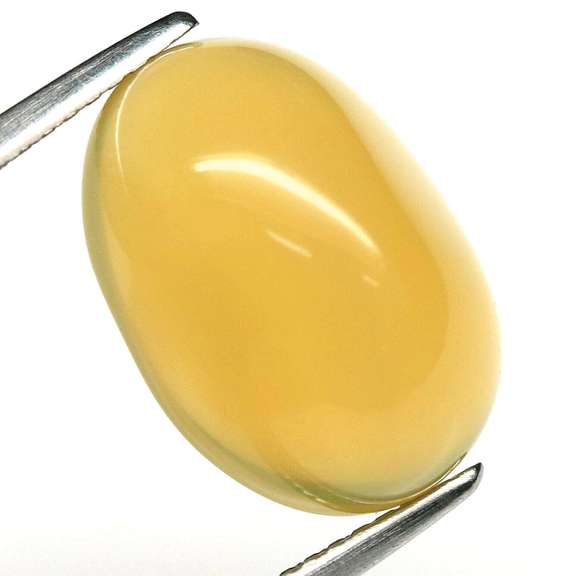 Honey yellow! 7.12ct untreated Mexican Fire Opal cabochon