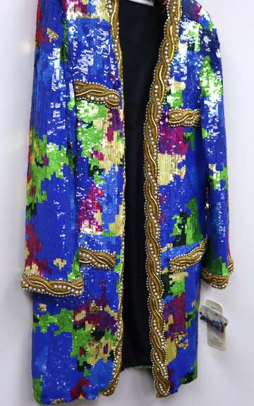 Jill Tri Color Sequin Jacket