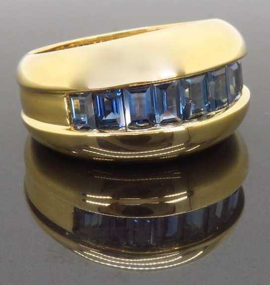 Rare Numbered Cartier Blue Sapphire Ring