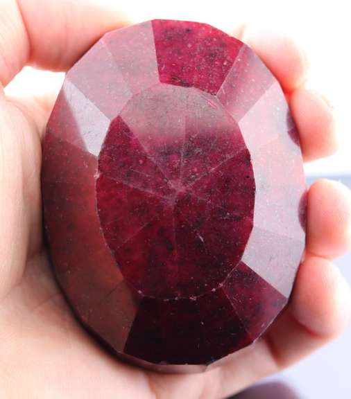 Impressive 1235ct rich violet red Ruby