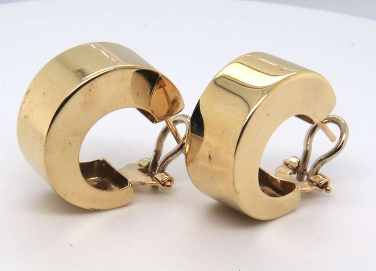 Popular Wide Gold Hoop Earrings
