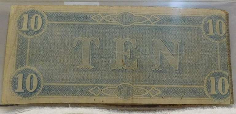 Confederate: 1864  $10 Richmond, circ, signed & numbered