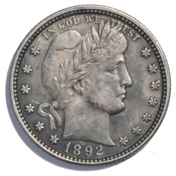 1892 Unc Barber Quarter