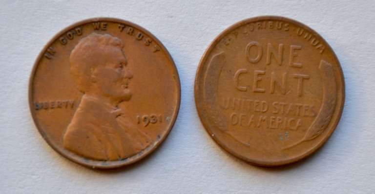 2  1931 Circulated Lincoln Rolls