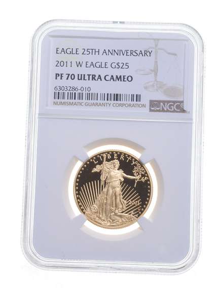 PF70 UCAM 2011-W $25 American Gold Eagle - 25th Anniversary - NGC