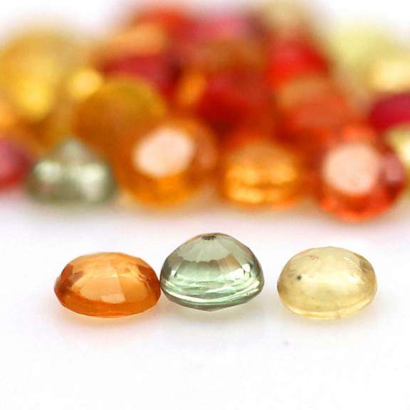 7.03ct heated only Autumn leaves Sapphire set