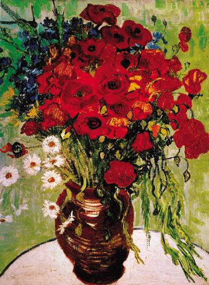Vincent Van Gogh Still Life Red Poppies and Daisies