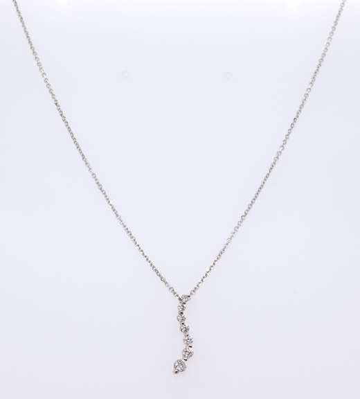 Dazzling White Gold Diamond Journey Necklace