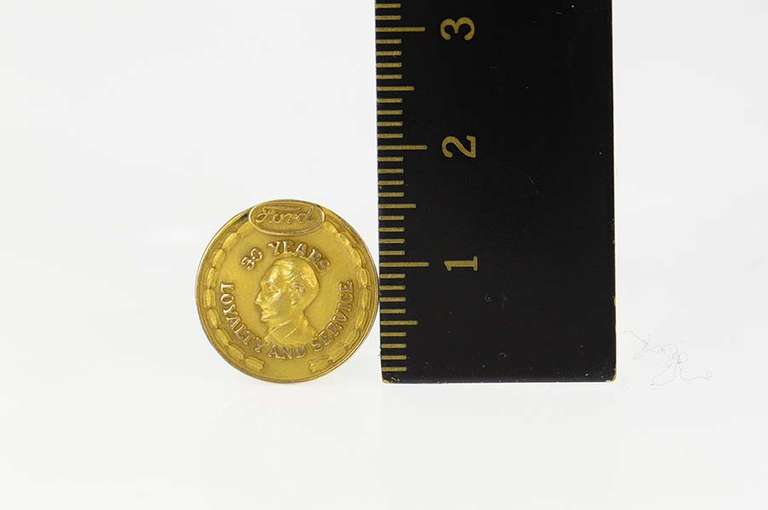 10K Yellow Gold Ford 30 Years Service Anniversary Car Lapel Pin/Brooch