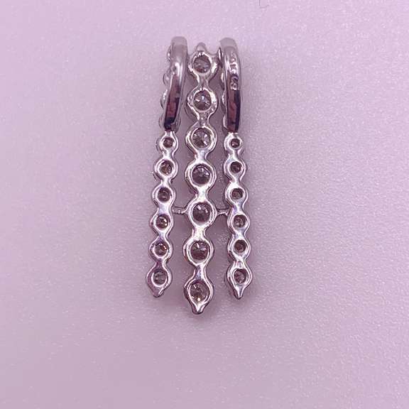 14kt Solid White Gold & Diamond Pendant