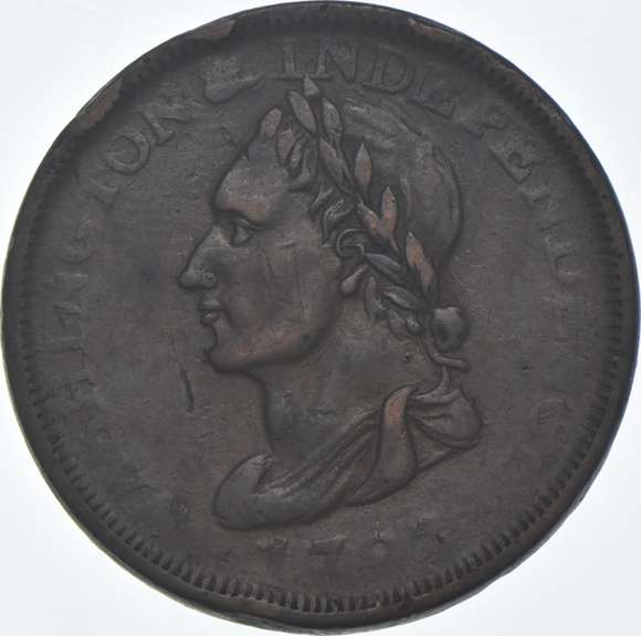 1783 United States Pre-Federal Washington Portrait Large Cent