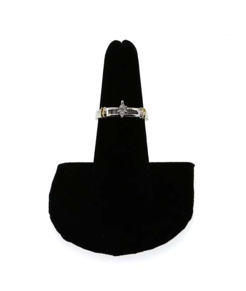 Thick Five Set Piece Diamond Ring with 14k Gold