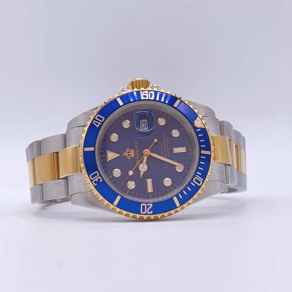 Men's Stainless Steel Diver Watch with Day Date