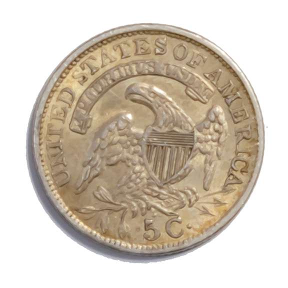 Very Very Near Unc 1834 Bust Half Dime