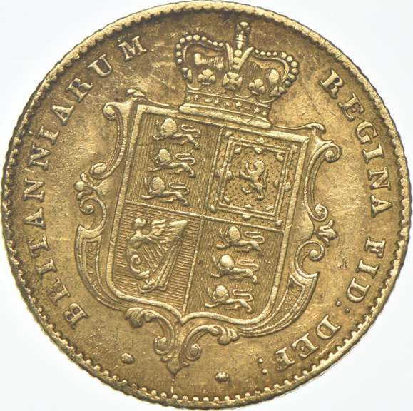 1841 United Kingdom 1/2 Sovereign .1177 AGW