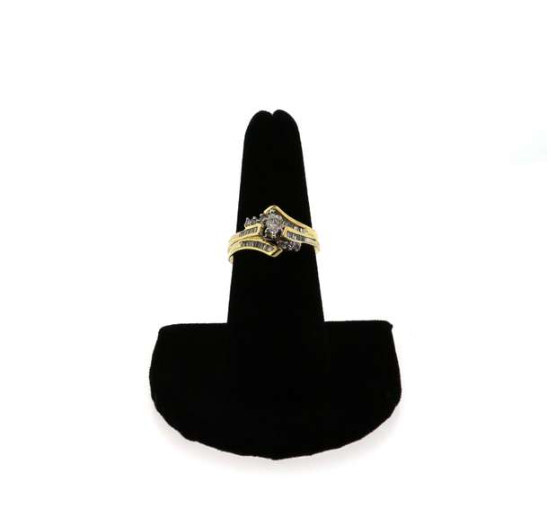 Heavenly Oval Diamond Ring with 14k Gold Band and Channel Set Baguette Diamonds