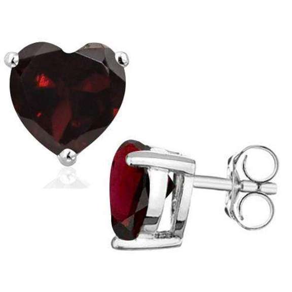 1.26 CT GARNET 925 STERLING SILVER EARRINGS STUD
