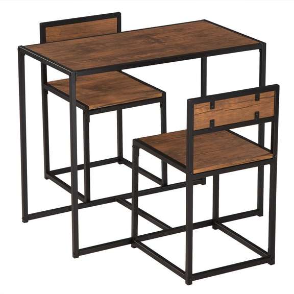Steel Wood Office Desk and Chair Combination